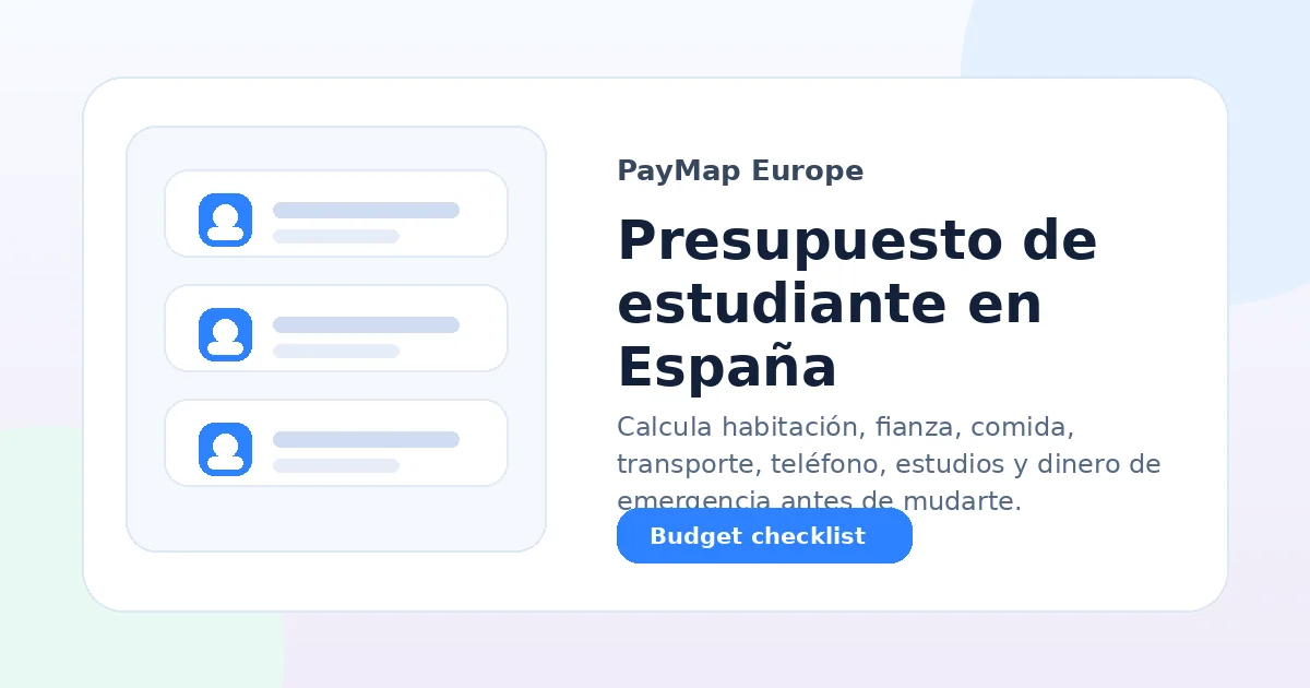 Presupuesto de estudiante en España