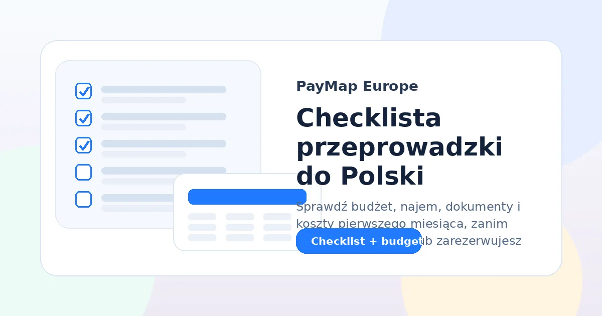 Checklista przeprowadzki do Polski
