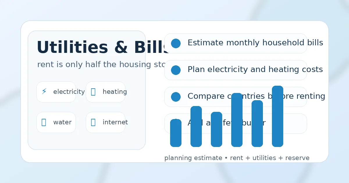 Utilities and household bills dashboard for Europe