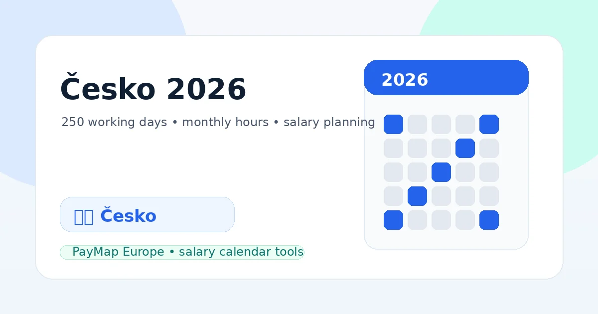 Pracovní dny 2026 v Česku: kalendář, hodiny a plánování mzdy